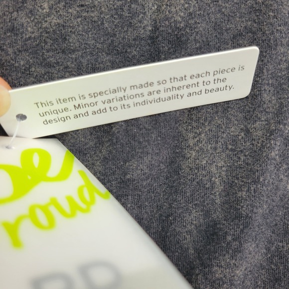 BP Hello Pride Mineral Wash Graphic T-Shirt Grey Women XL Top Shirt Pullover New - Picture 11 of 16